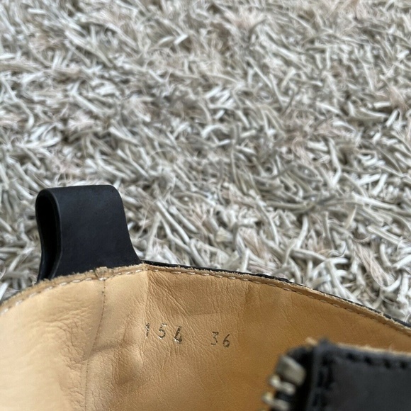 Acne Black Leather Pistola Ankle Boots - Picture 9 of 10